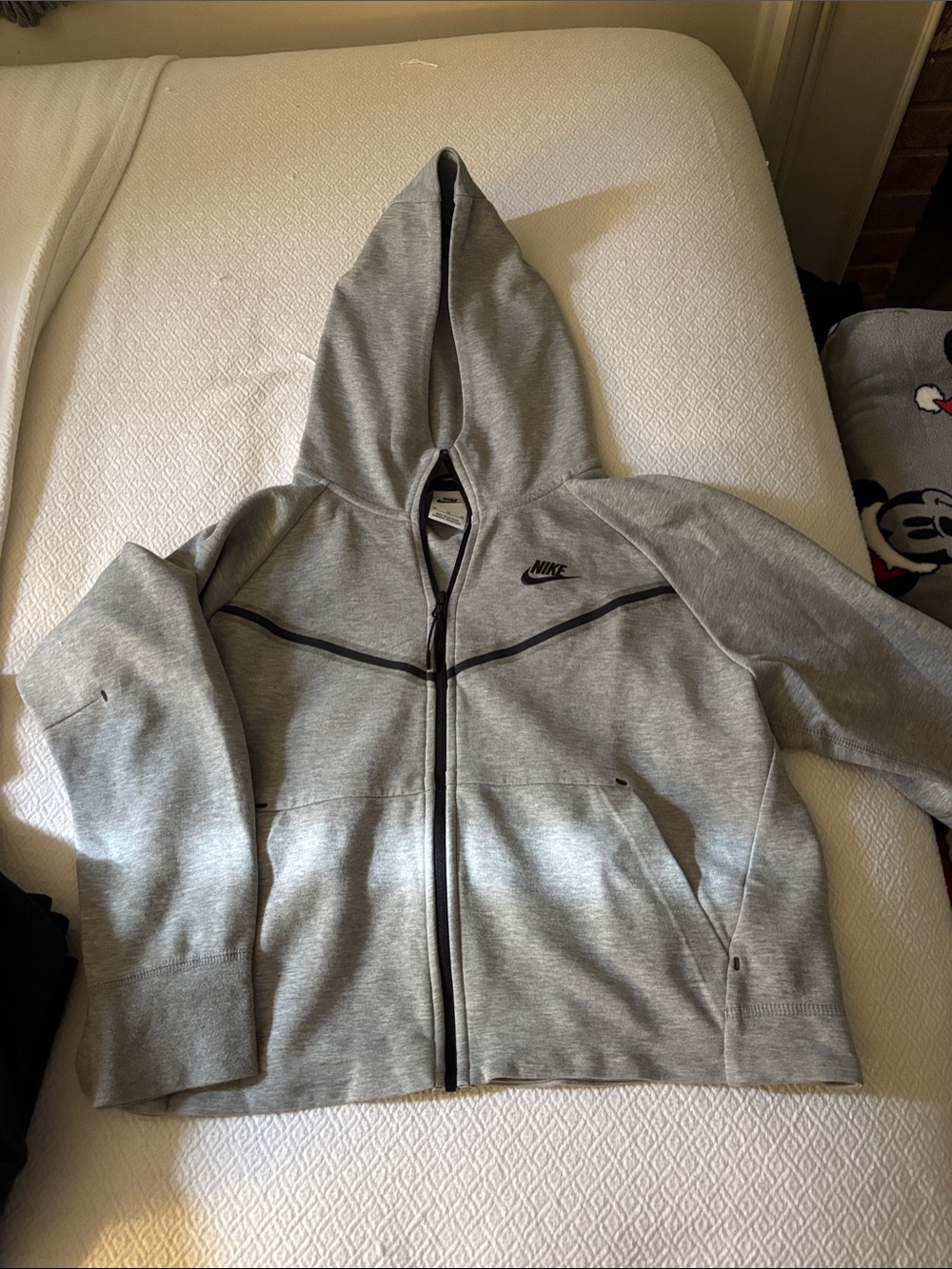 Nike Light Gray Full-Zip Hooded Sweatshirt with Black Trim SET AVAILABLE